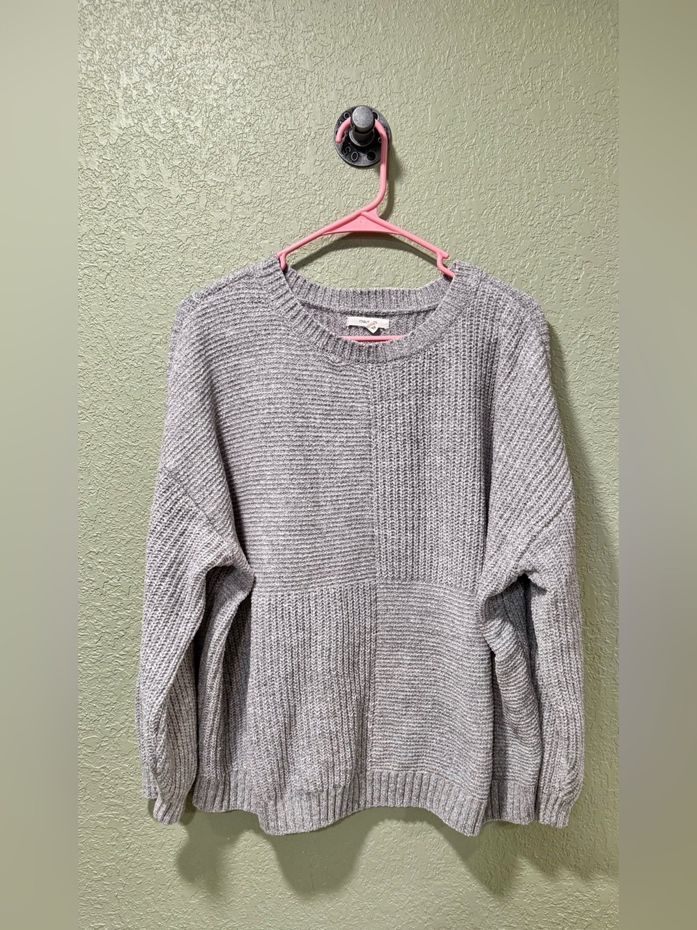Maurices Light Gray Textured Knit Sweater 1X